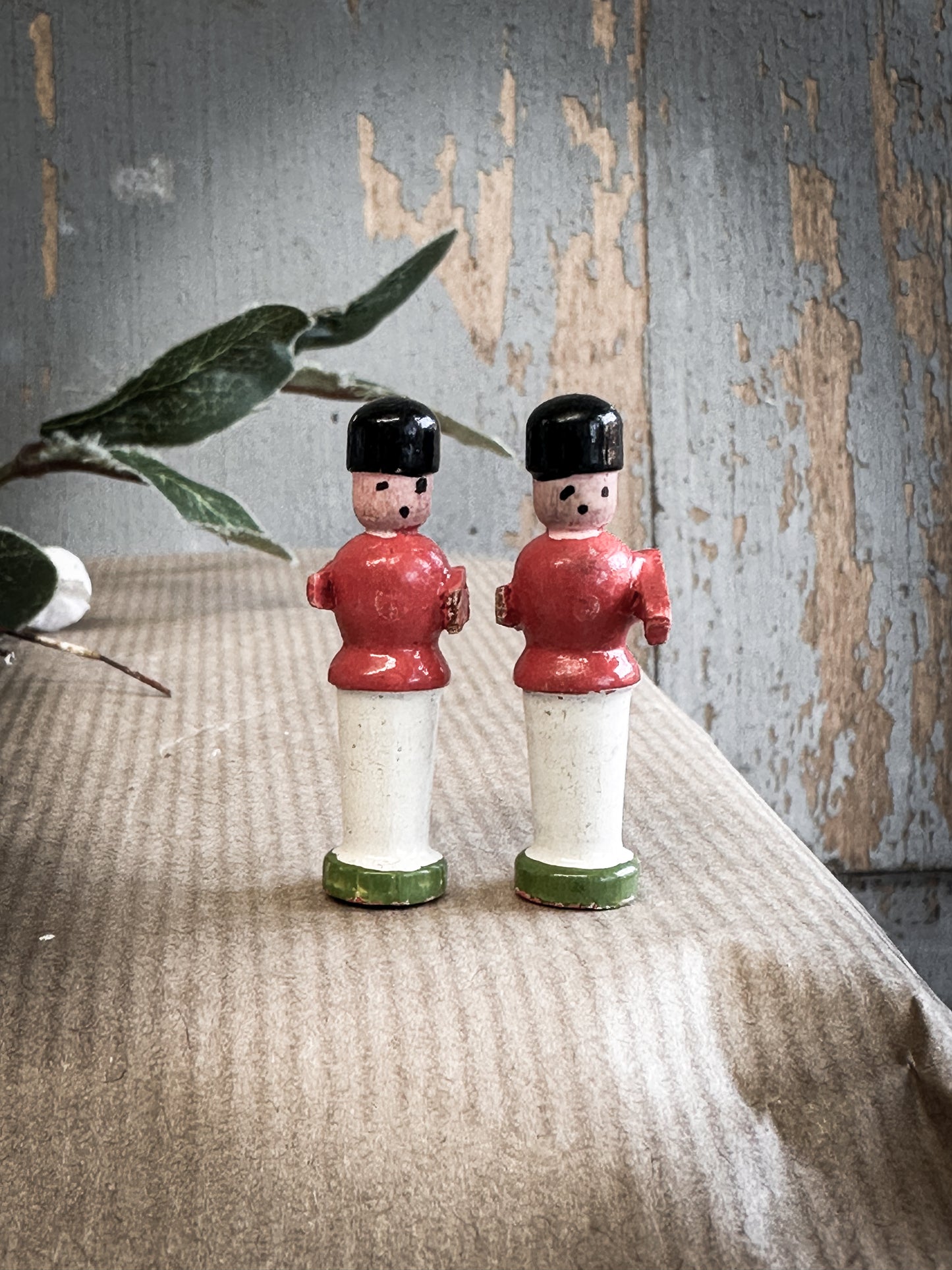 A Vintage German Erzgebirge Tin Soldier For A Christmas Putz Village