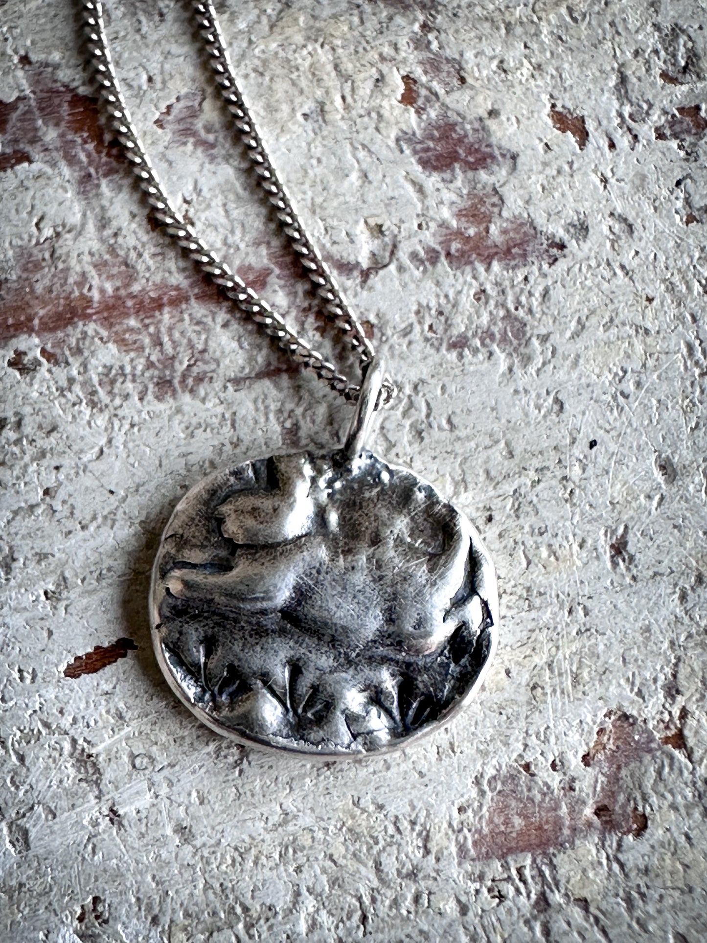 Meadow Rabbit Pendant – Handcrafted .999 Fine Silver Necklace
