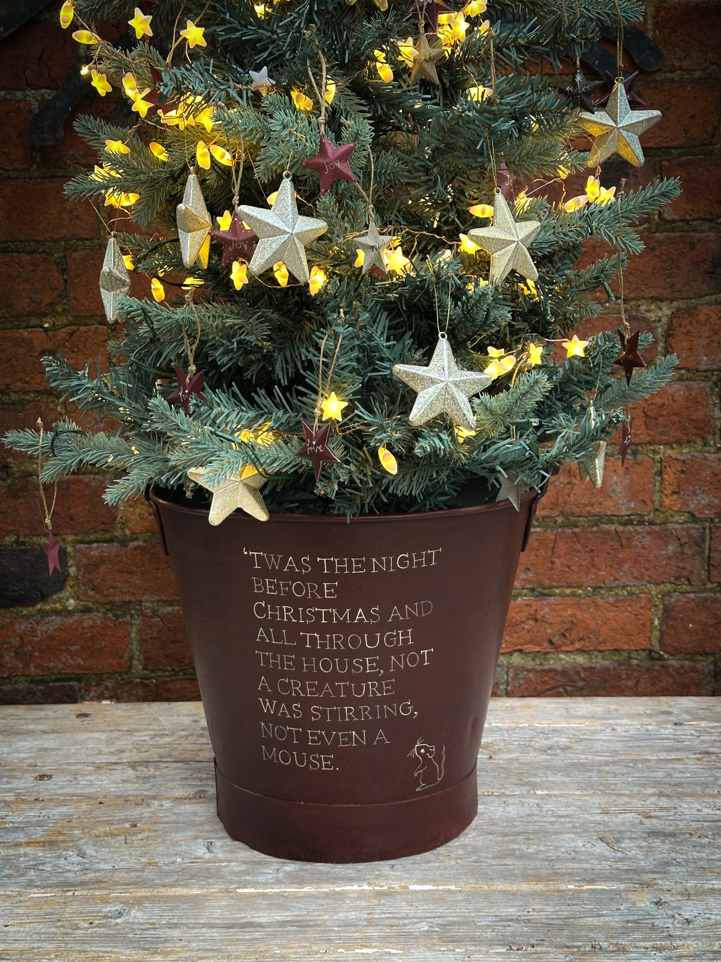 A beautiful heirloom vintage galvanised bucket hand painted using traditional sign writer’s techniques and materials