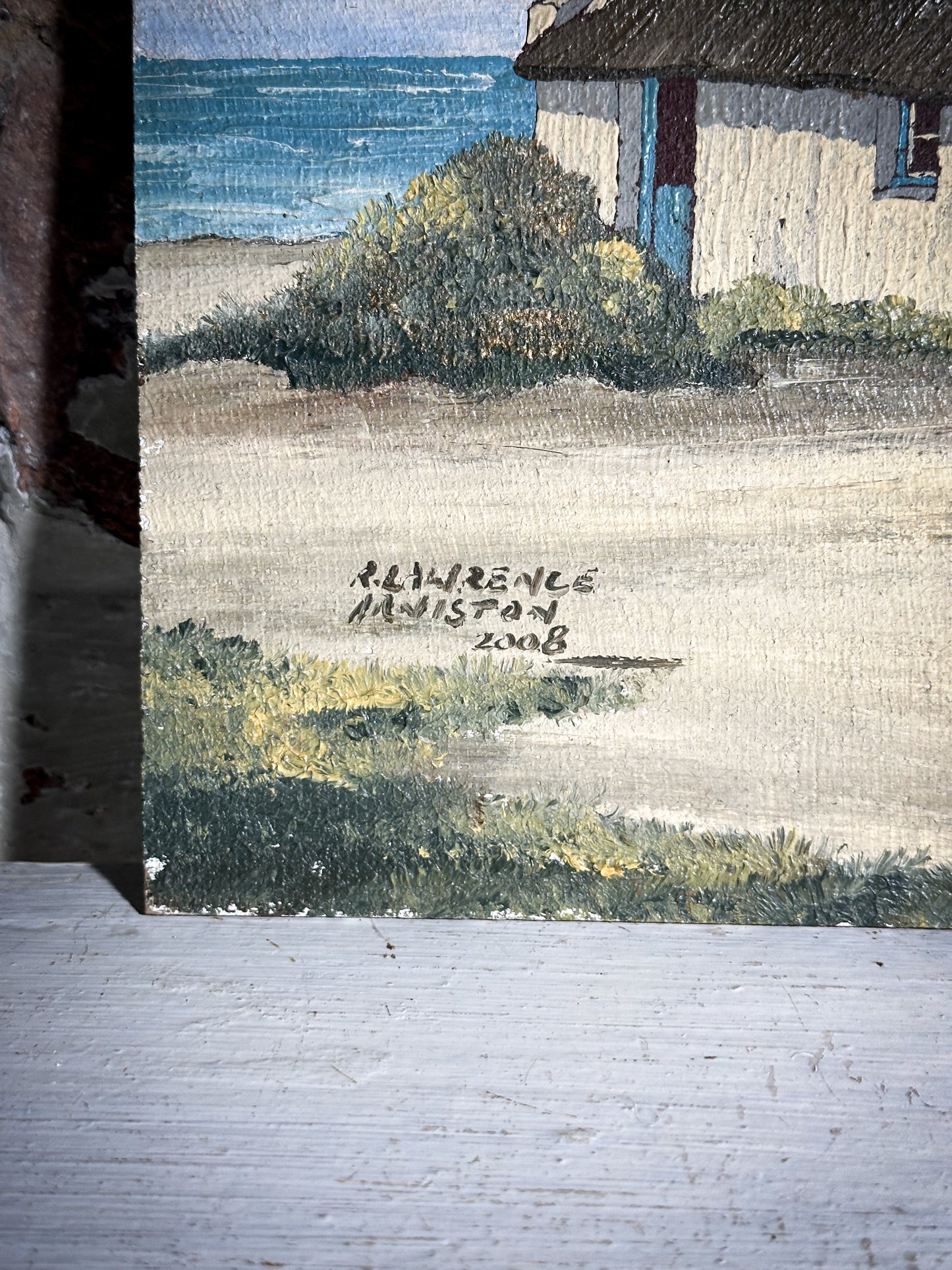 An Original Oil on Board Landscape Painting of Arniston, South Africa