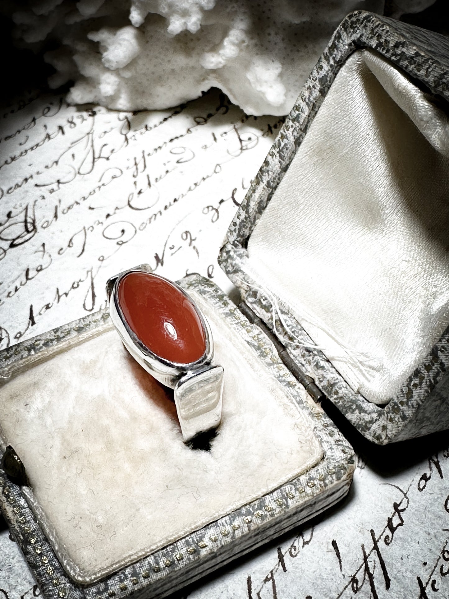 Antique Silver Carnelian Ring