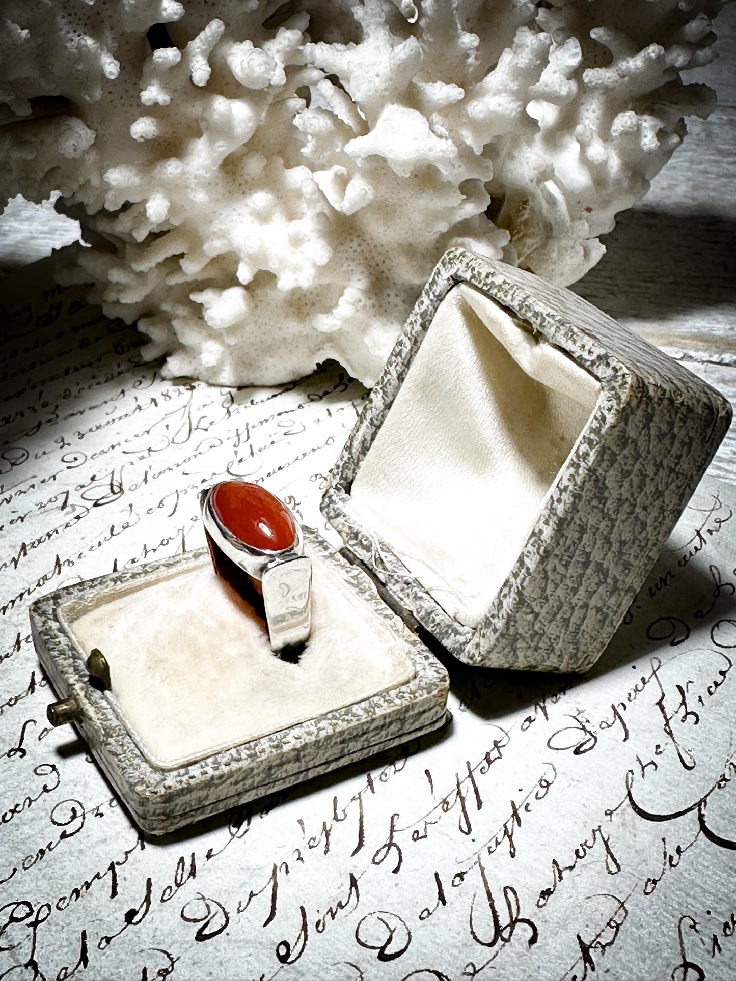 Antique Silver Carnelian Ring