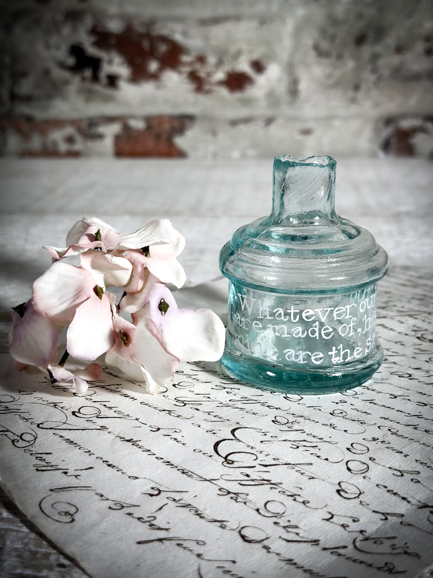 A Victorian Glass Ink Bottle Vase Gift for a Gardener