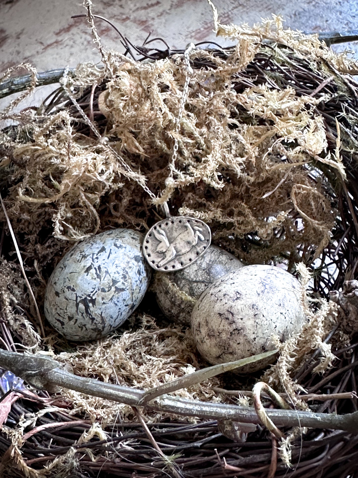 Moonlit Rabbit Pendant – Handcrafted .999 Fine Silver Necklace
