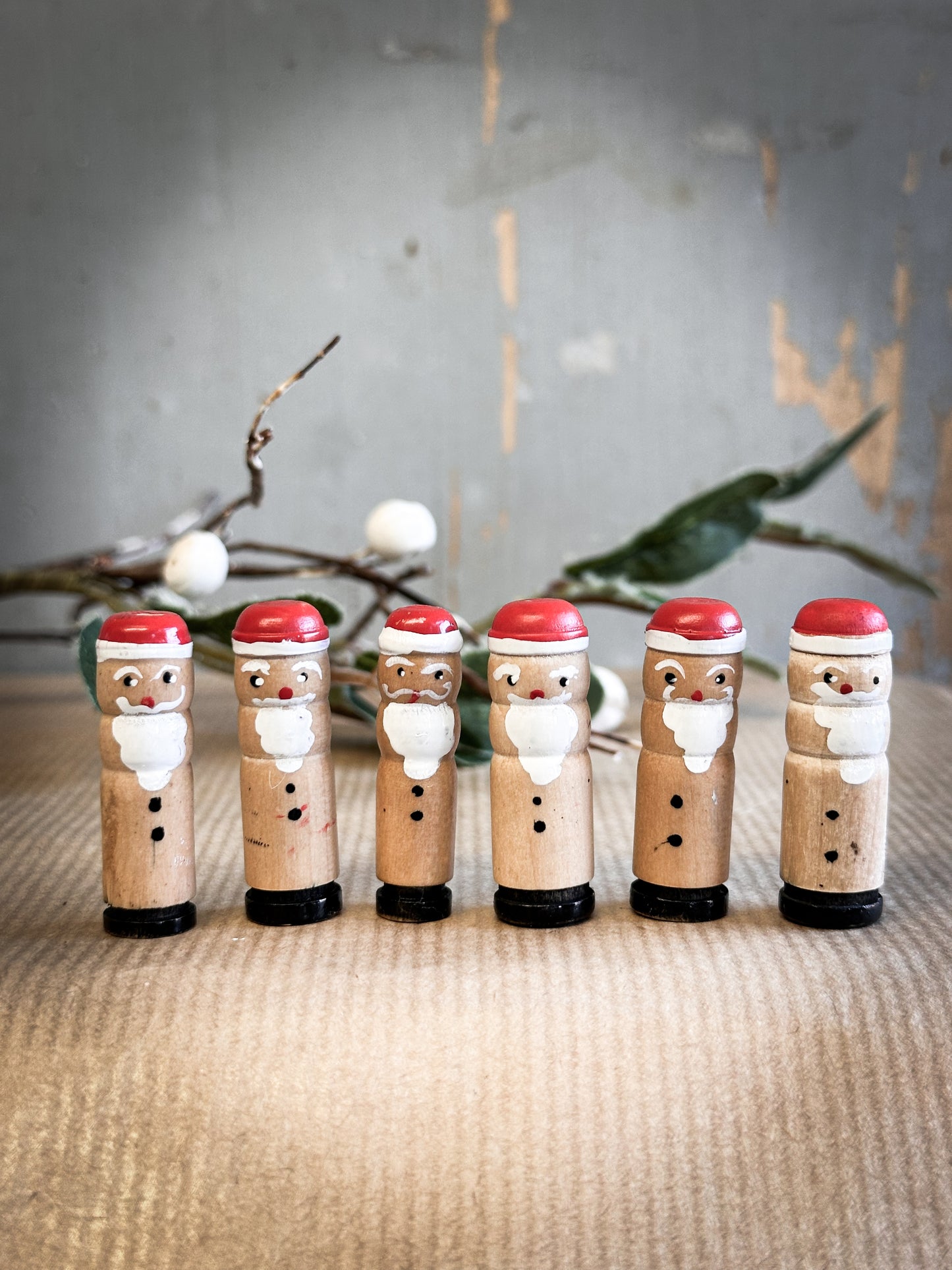 A Vintage German Reworked Erzgebirge Santa Claus For A Christmas Putz Village