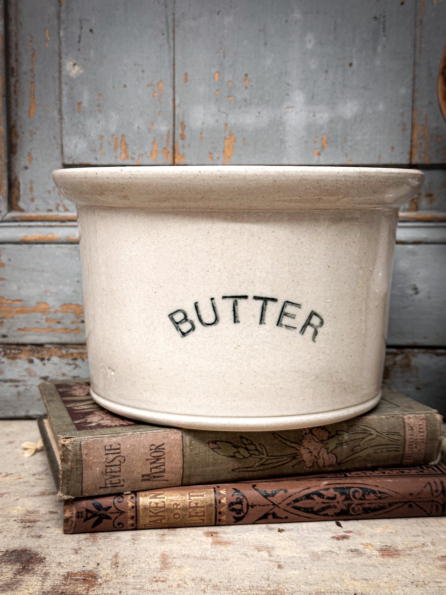 Victorian Ironstone “Butter” Crock – Antique Farmhouse Kitchenalia