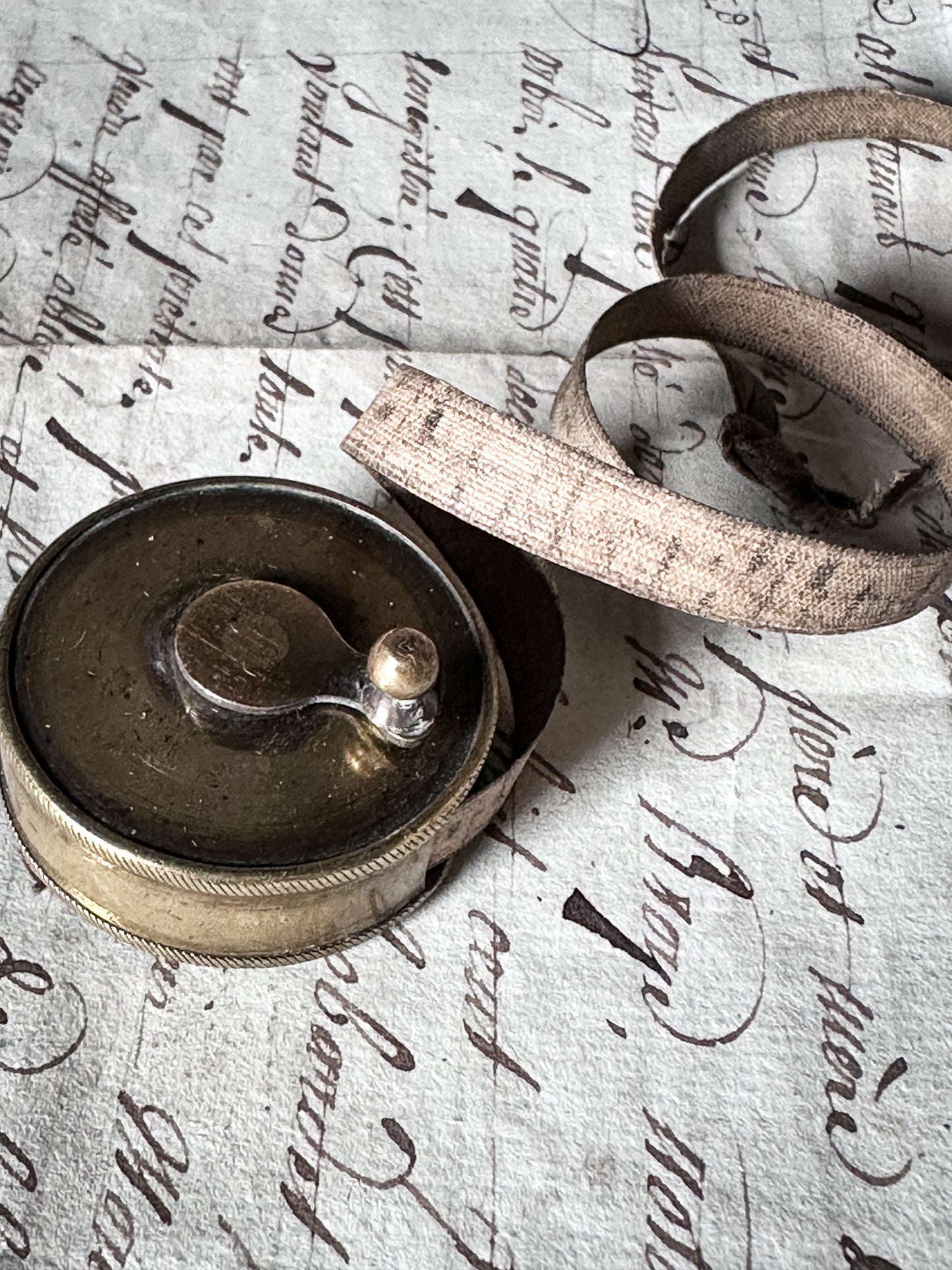 Antique Brass Pocket Tape Measure | Victorian 6ft Tailor’s Measuring Tape | Fully Working