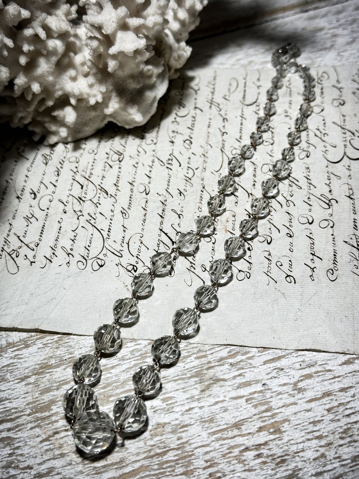 A Stunning vintage Wired Crystal Necklace