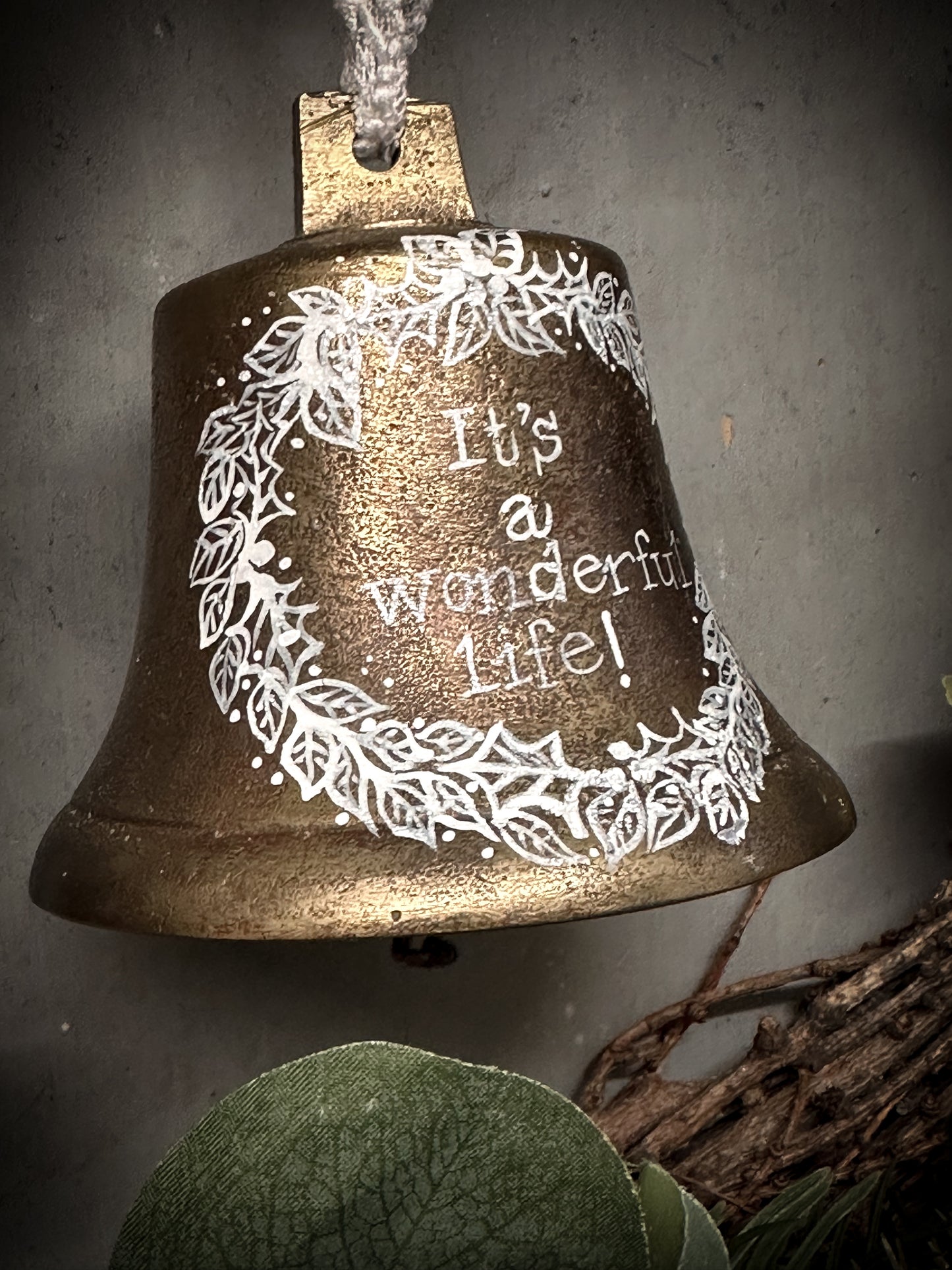 An Antique Brass Ship’s Bell With Christmas Quote