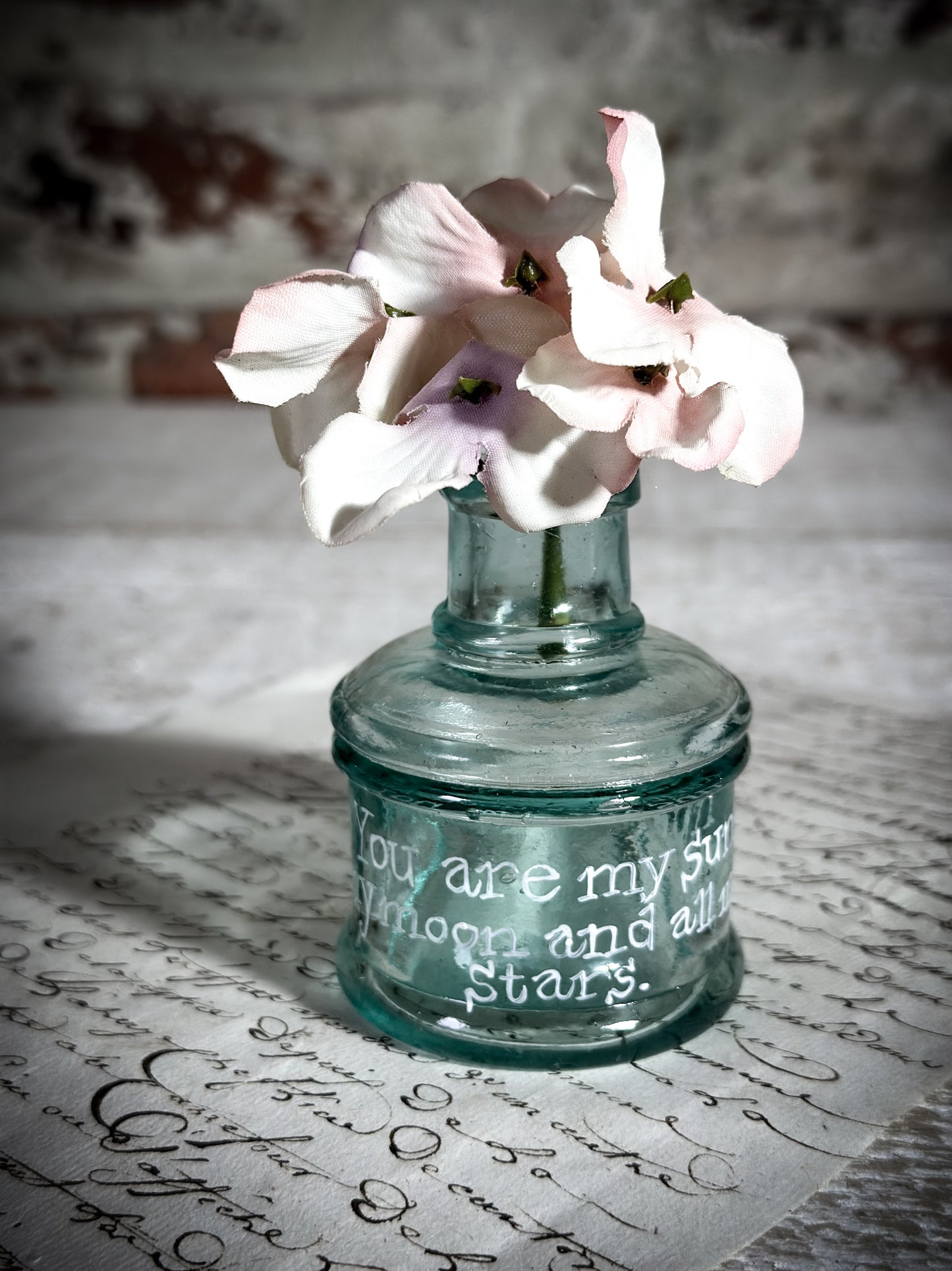 A Victorian Glass Ink Bottle Vase Gift for a Gardener