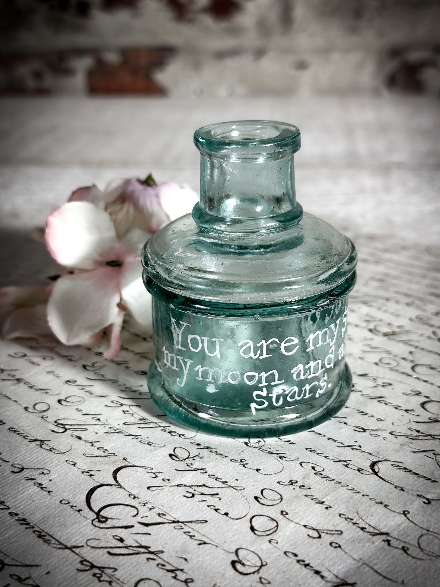 A Victorian Glass Ink Bottle Vase Gift for a Gardener