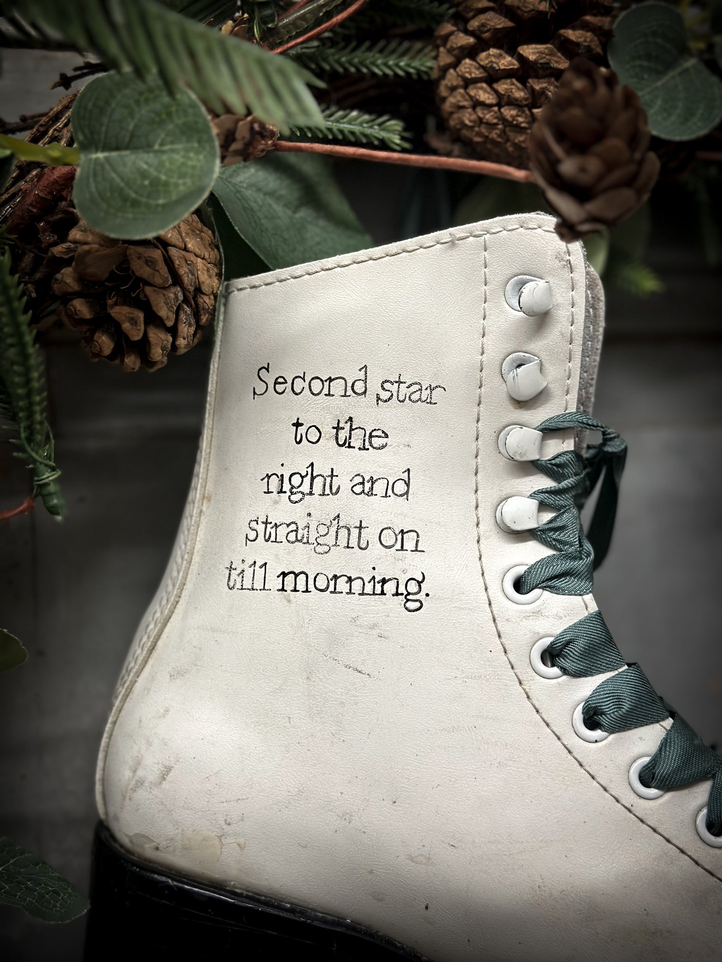 A Beautiful Vintage Christmas Ice Skate Wreath