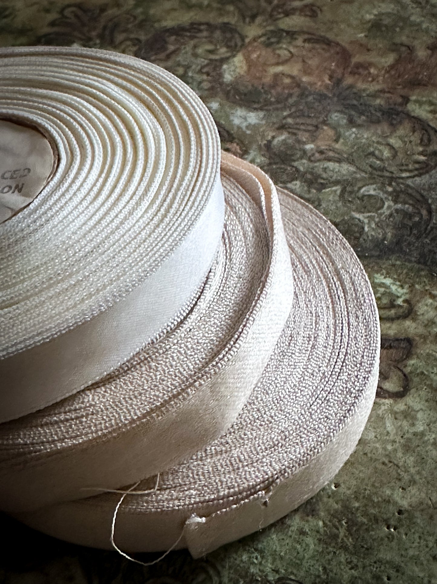 Vintage Haberdashery Satin Ribbon Three Deadstock Rolls