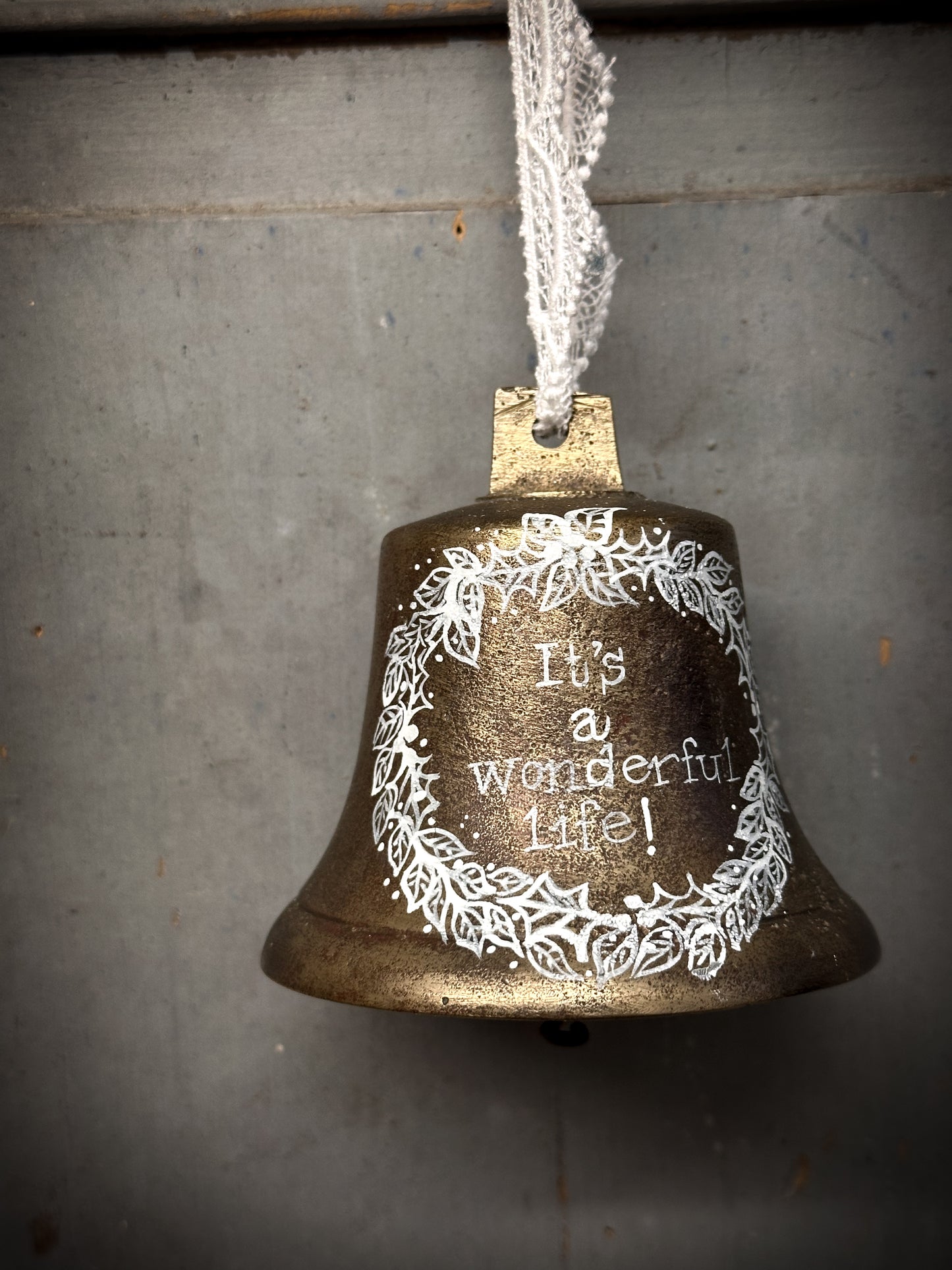 An Antique Brass Ship’s Bell With Christmas Quote