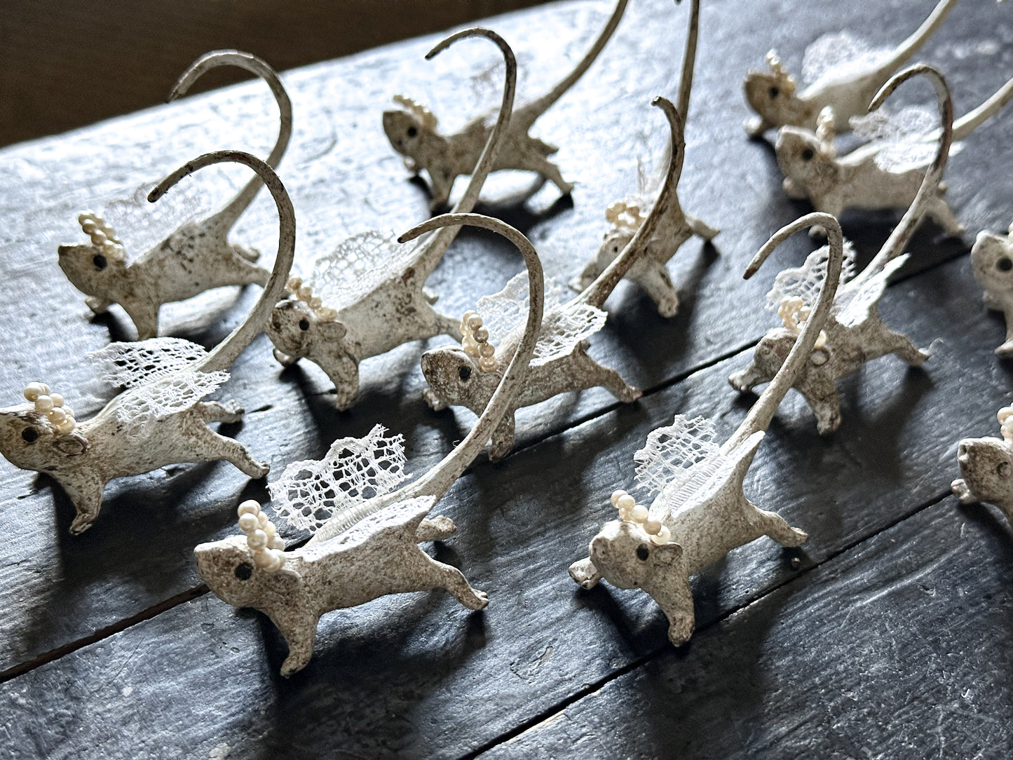 A Limited Edition Cold Painted Brass “Little Angel” Christmas Mouse