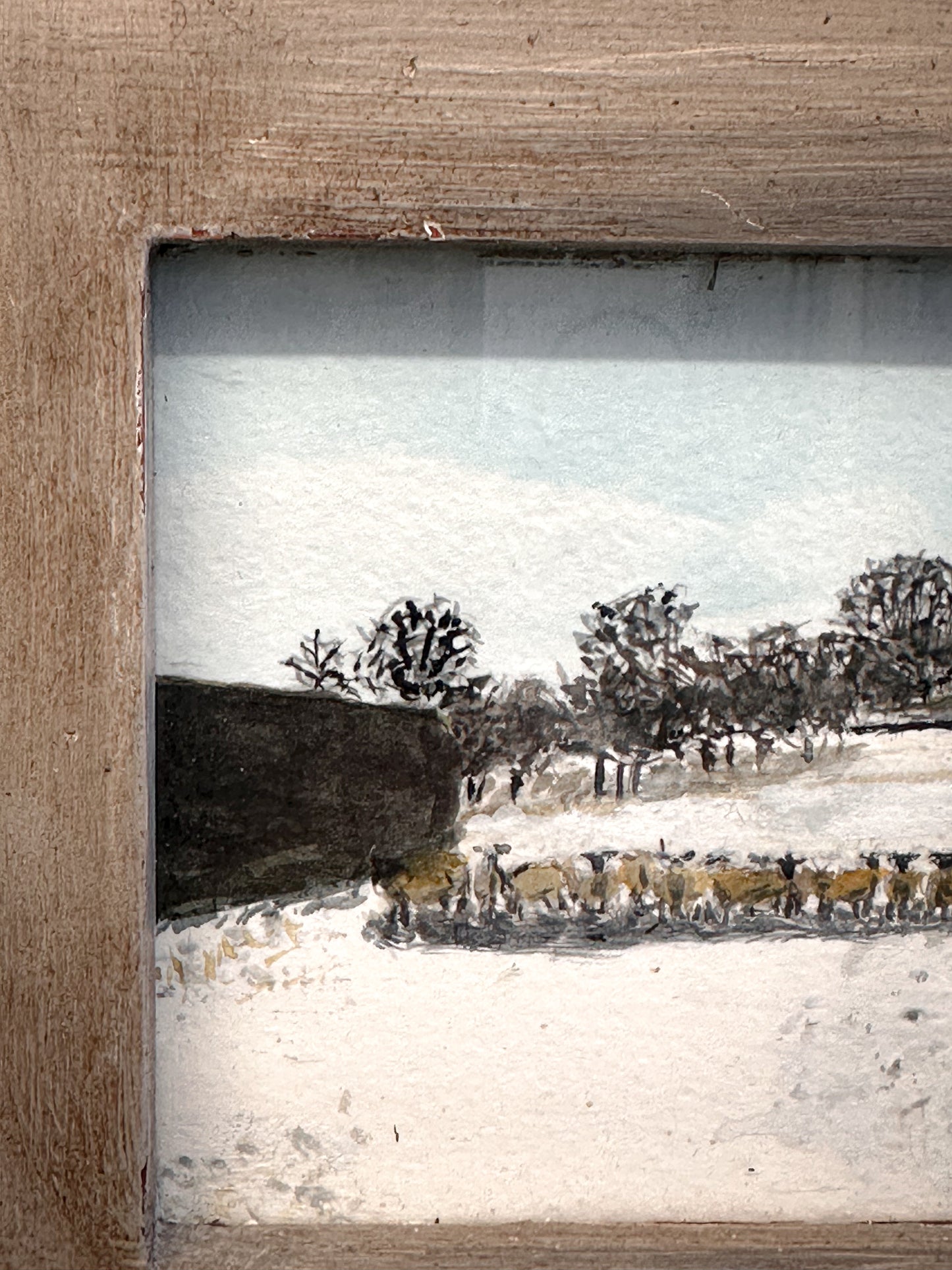 Victorian Watercolour – Pastoral Winter Scene