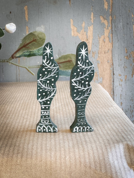 A Vintage German Reworked Erzgebirge Tree For A Christmas Putz Village