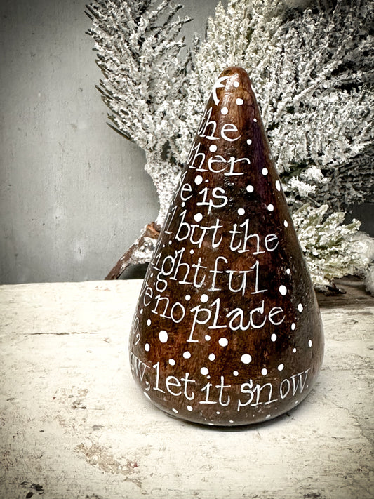 A Large Hand Painted Antique Plumber’s Turnpin “let It Snow”