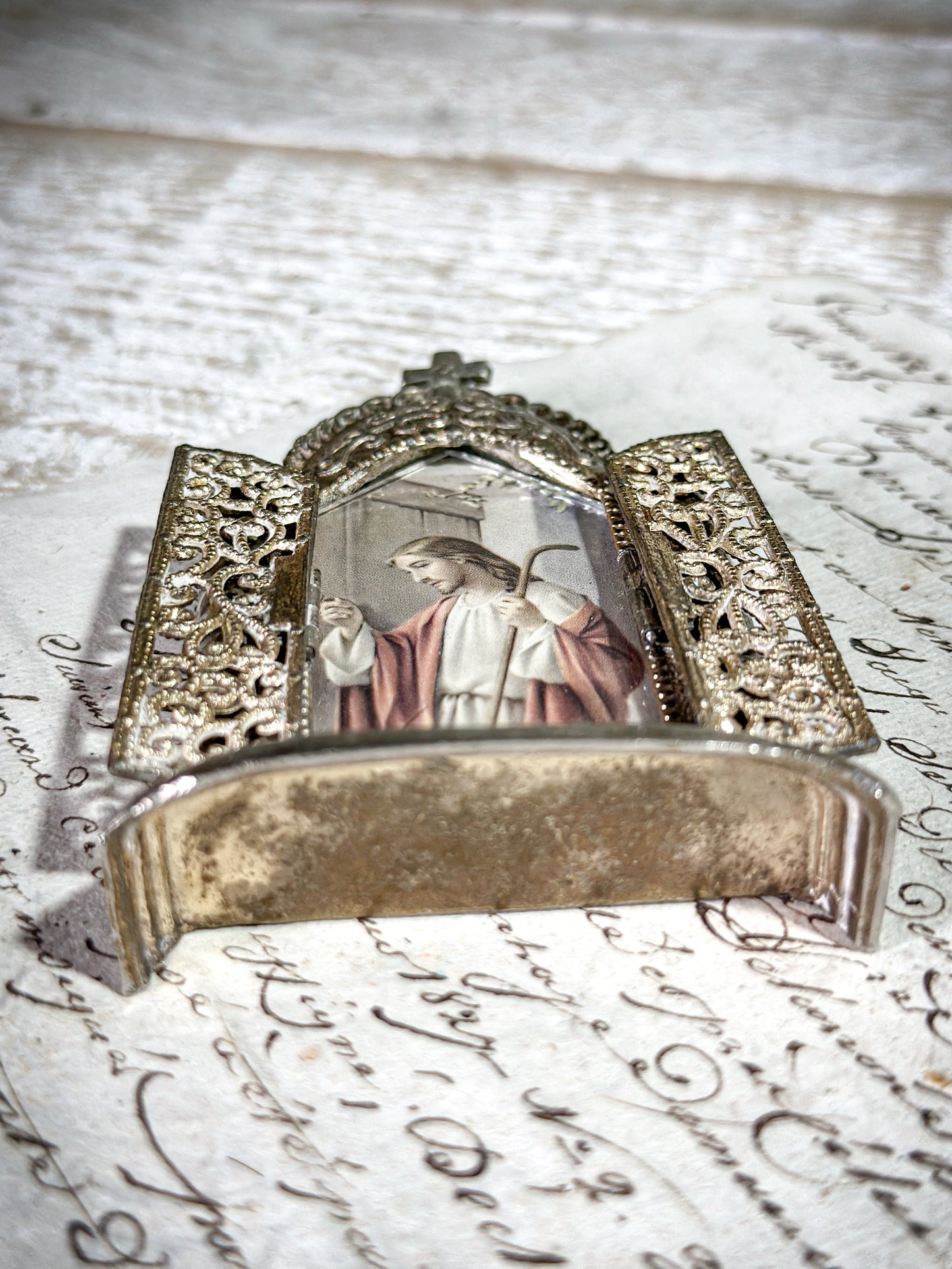 Antique French miniature Shrine