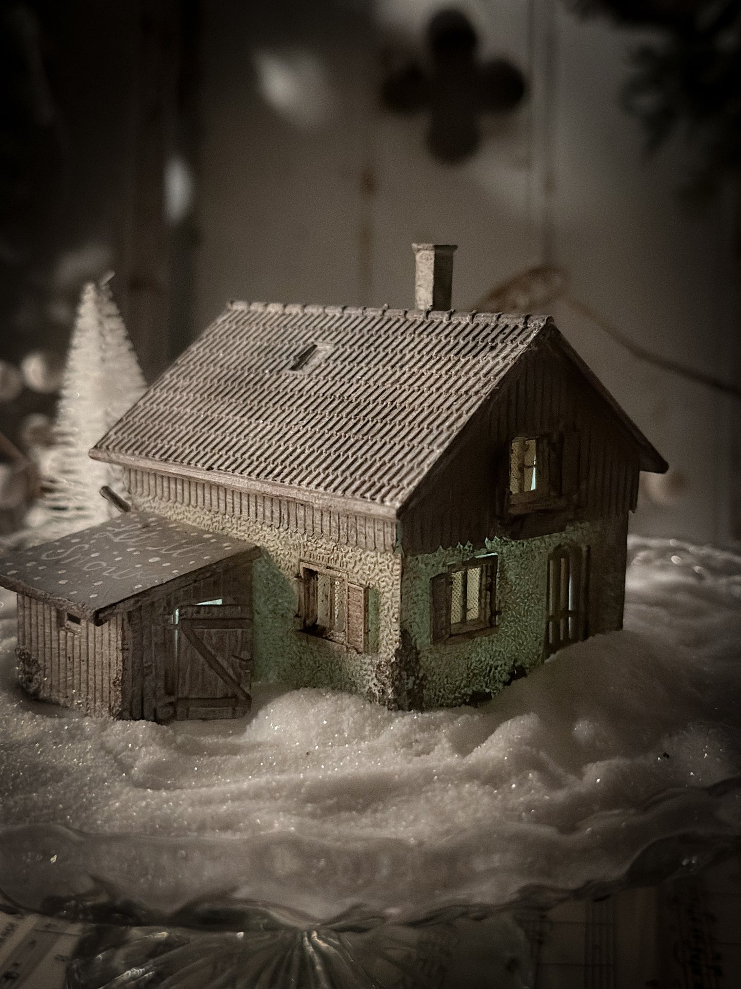 A reworked vintage model German Putz cottage