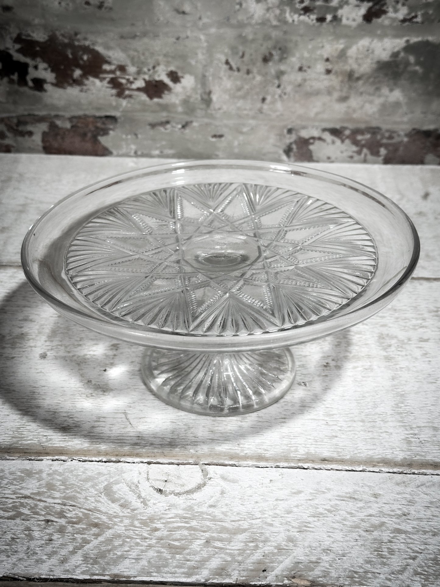 Pressed Glass Vintage Cake Stand