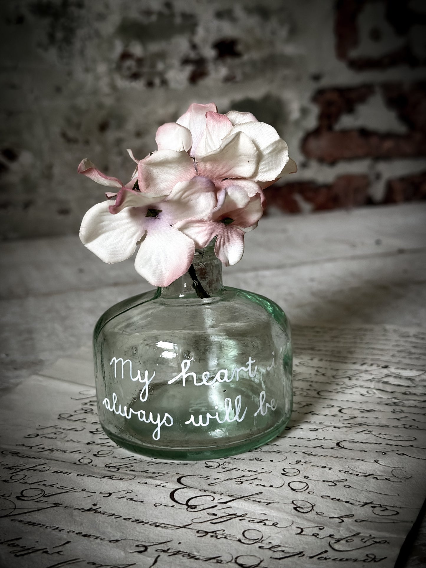 A Victorian Glass Ink Bottle Vase Gift for a Gardener