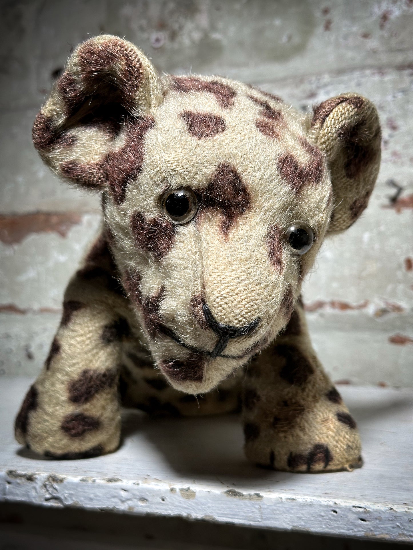 Antique Mohair Toy Leopard