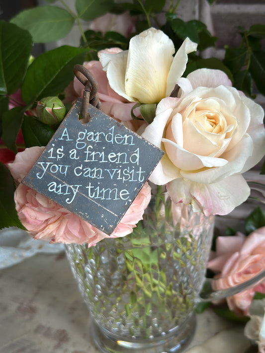 A Hand Painted French Plant Marker
