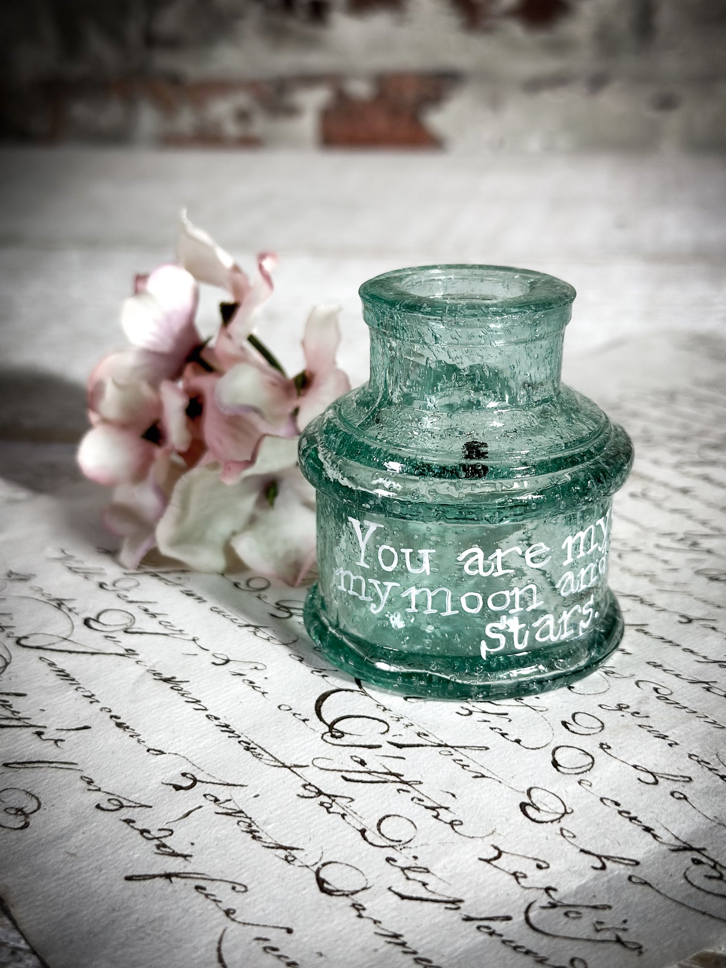 A Victorian Glass Ink Bottle Vase Gift for a Gardener