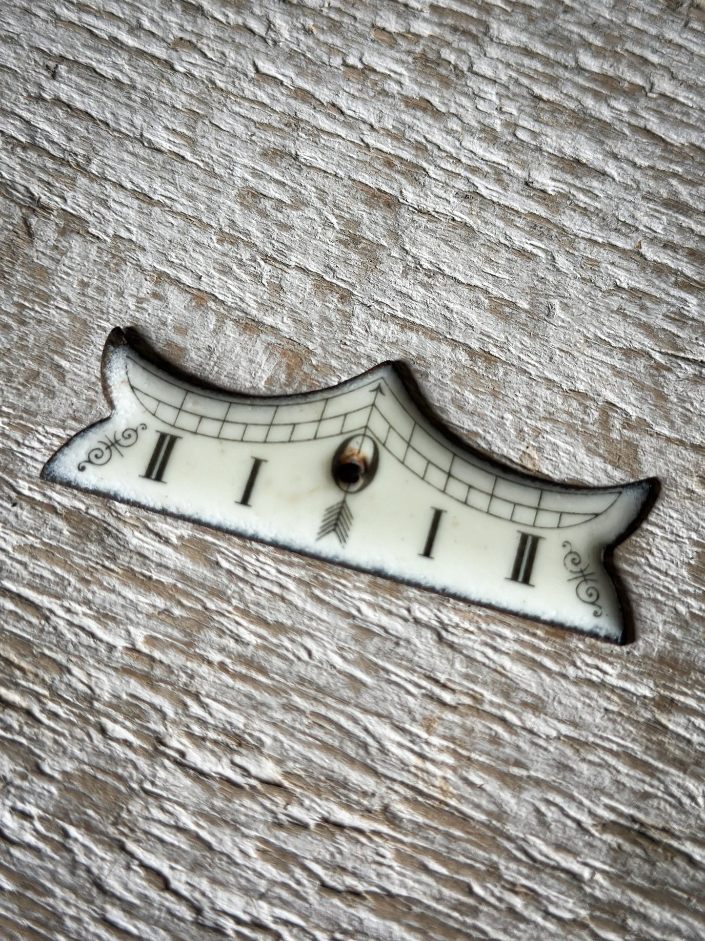 Victorian Enamel Clock Beat Plate | Antique Pendulum Beat Scale | Clock Restoration Part