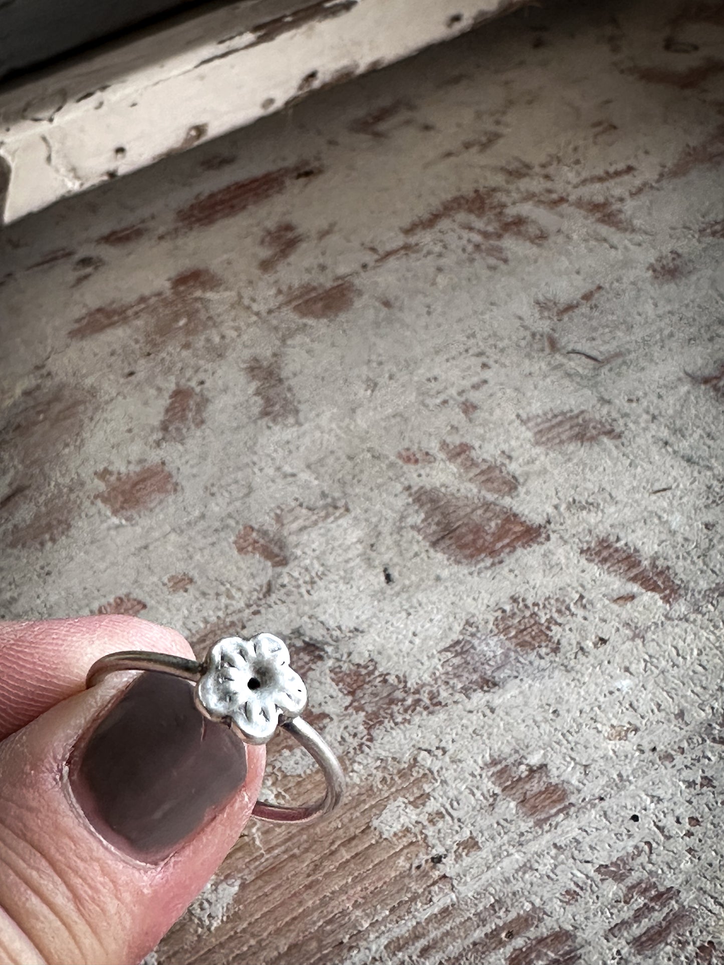 Little Meadow Flower Ring – Fine Silver Botanical Ring