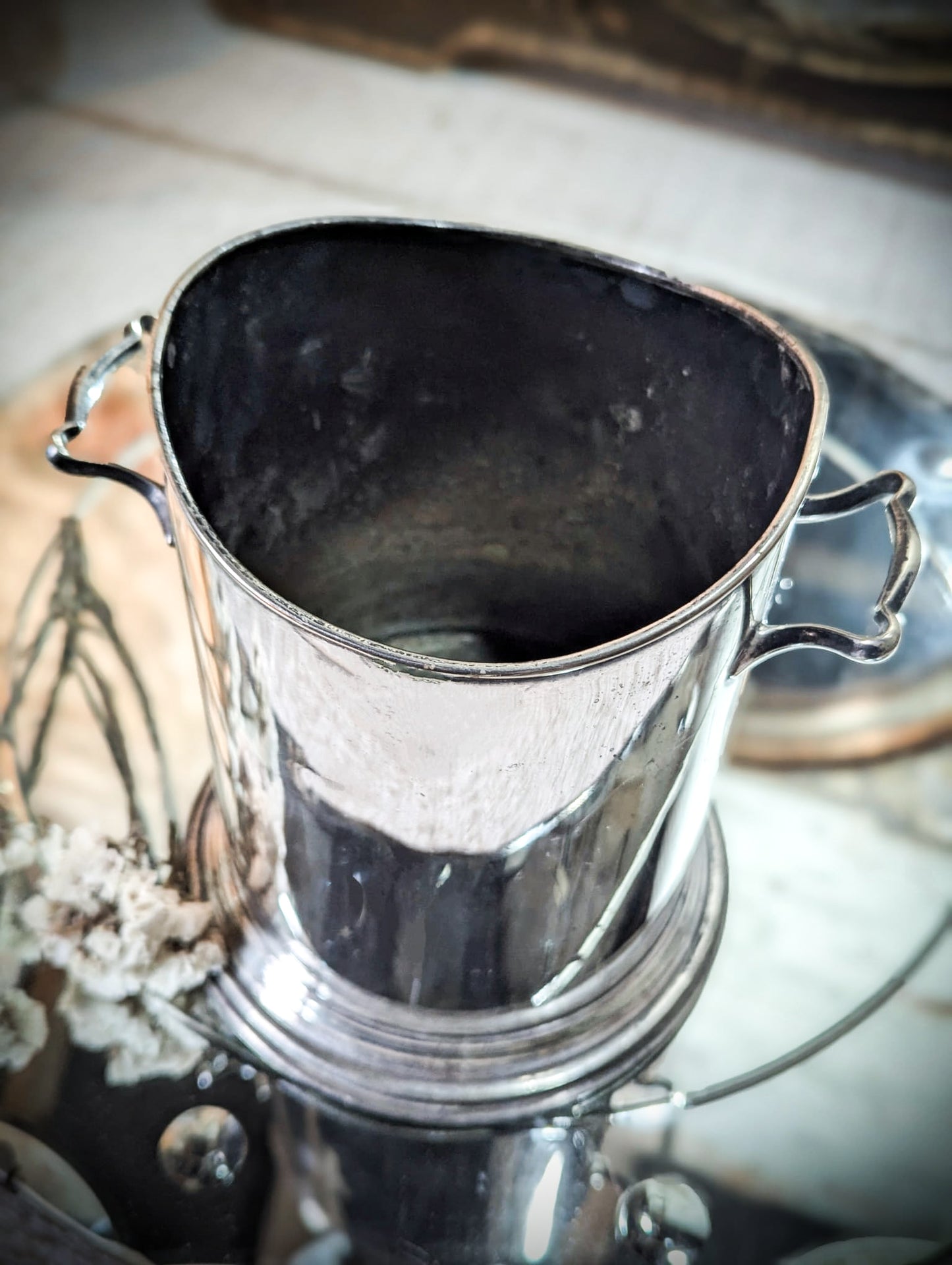 Antique Silver Plated Champagne Bucket or Wine Cooler