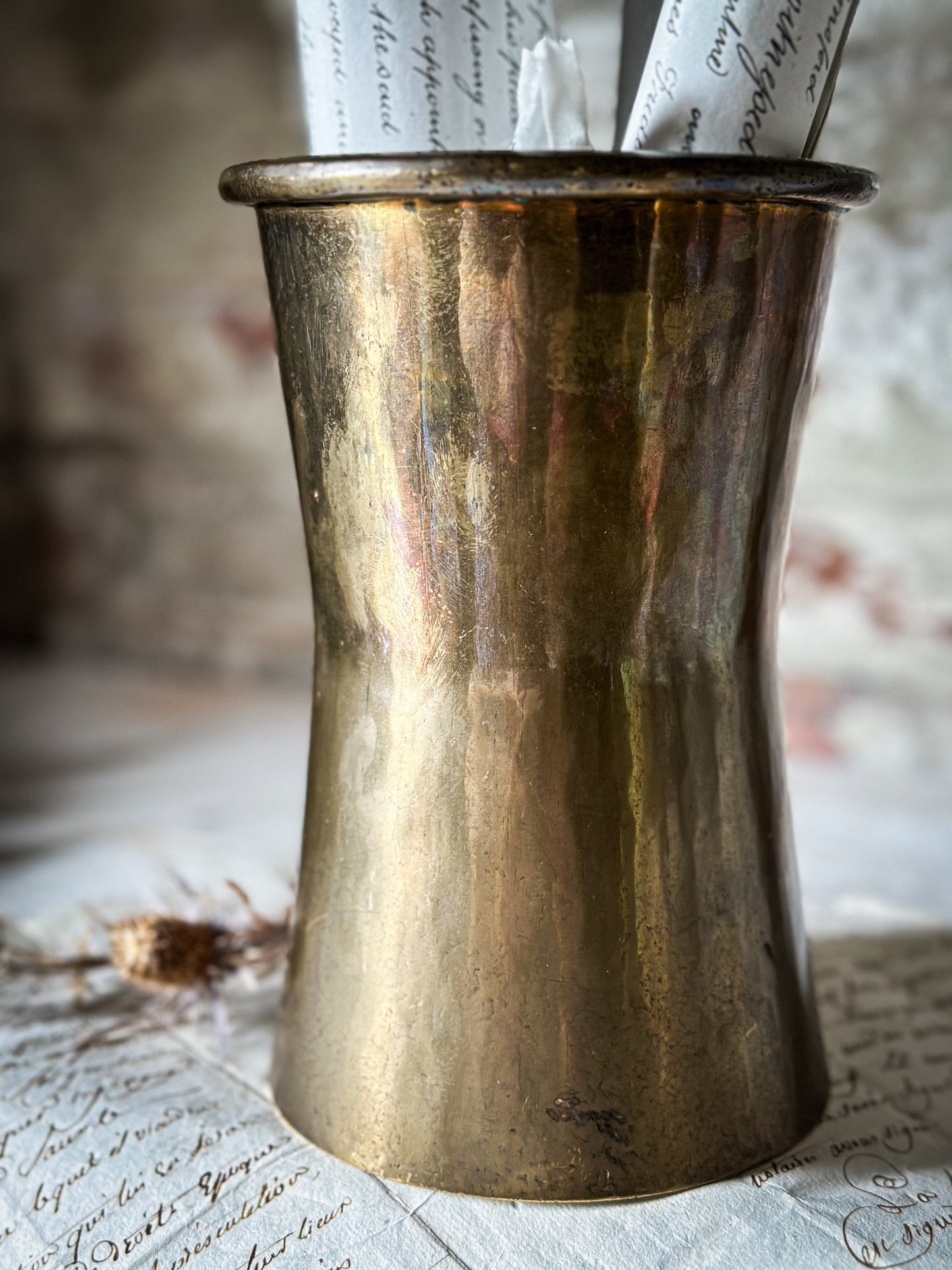 A beautiful Arts and Crafts Brass vase