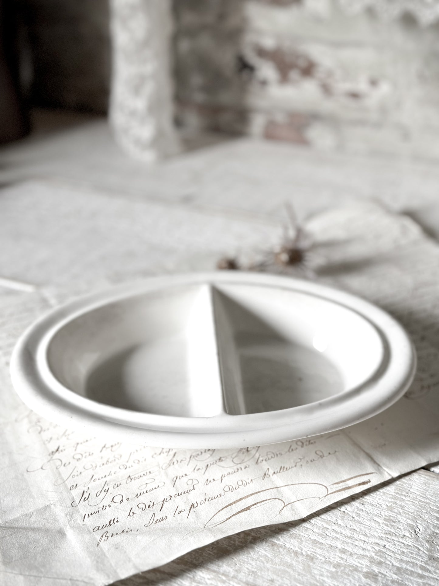 A Bristol reinforced vitrite Ironstone divided serving dish