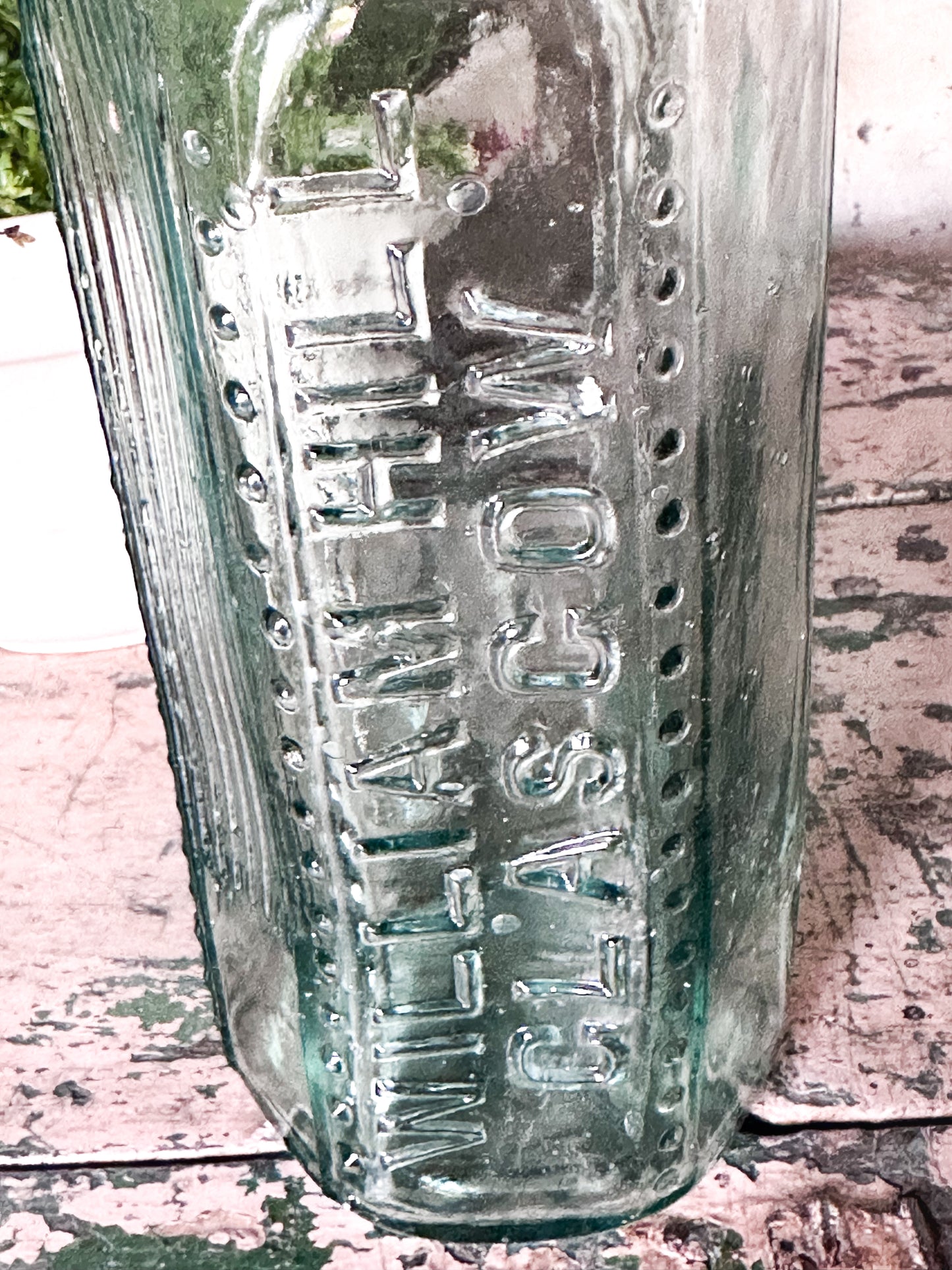 Antique Aqua Glass Bottle – William Hill Glasgow