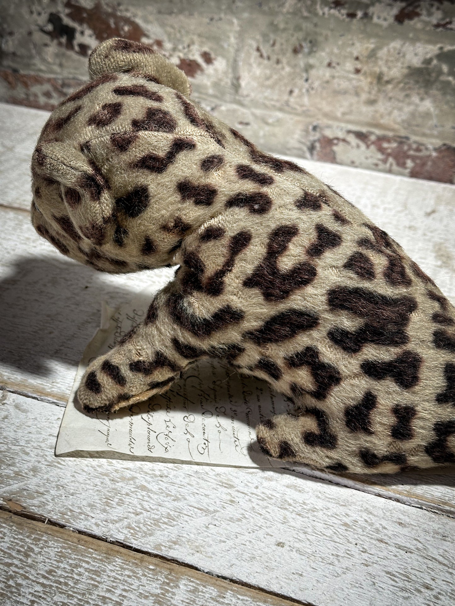 Antique Mohair Toy Leopard