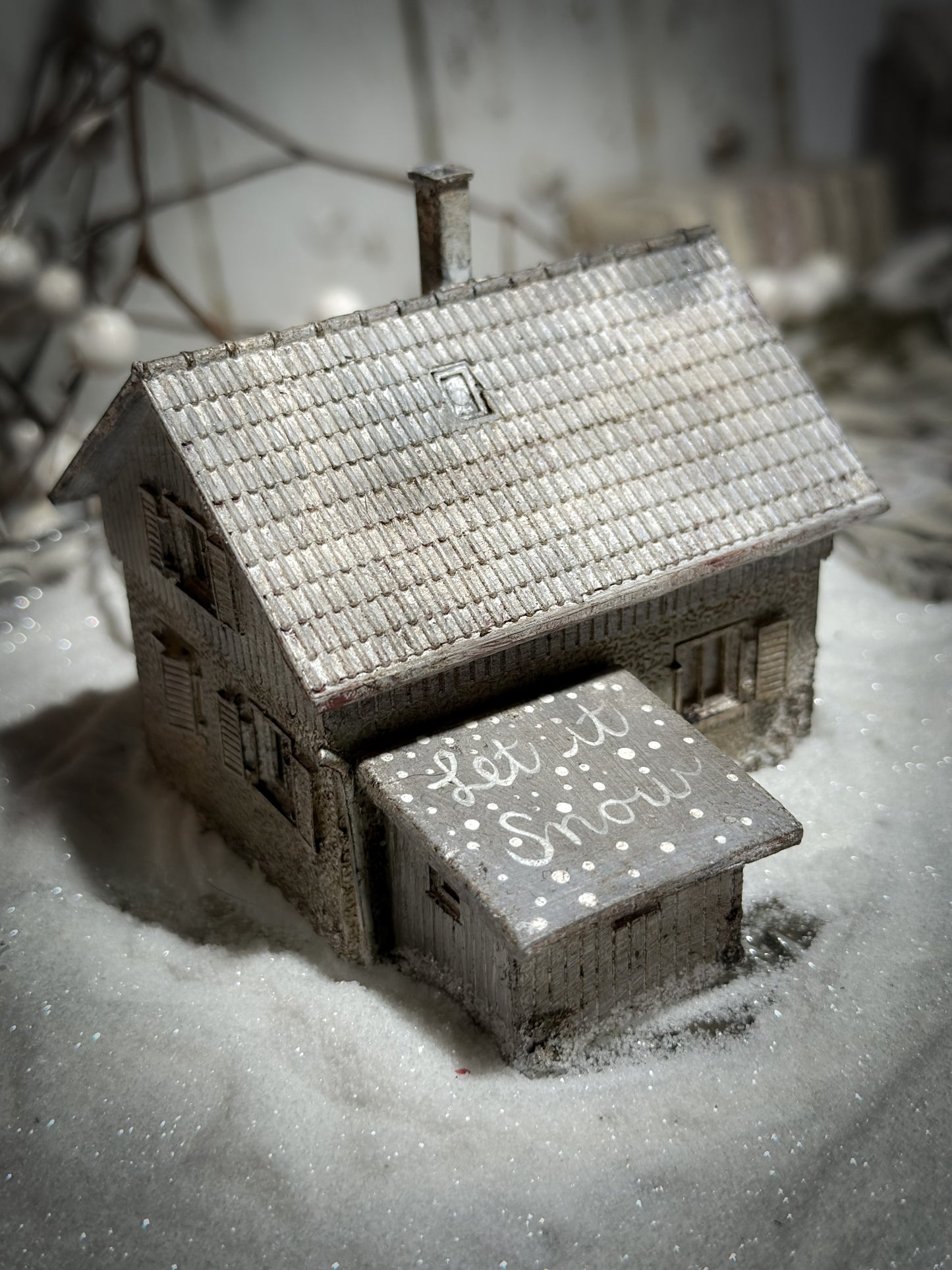 A reworked vintage model German Putz cottage