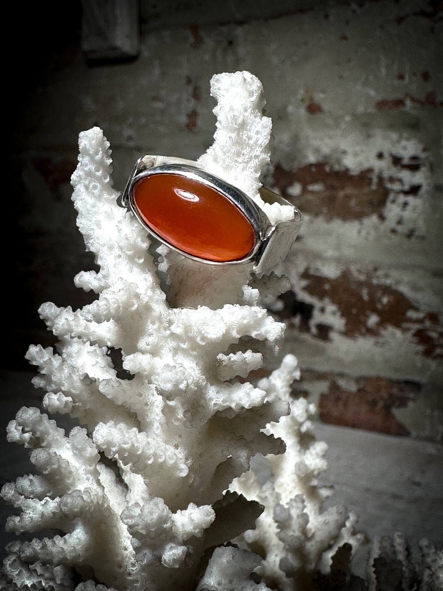 Antique Silver Carnelian Ring