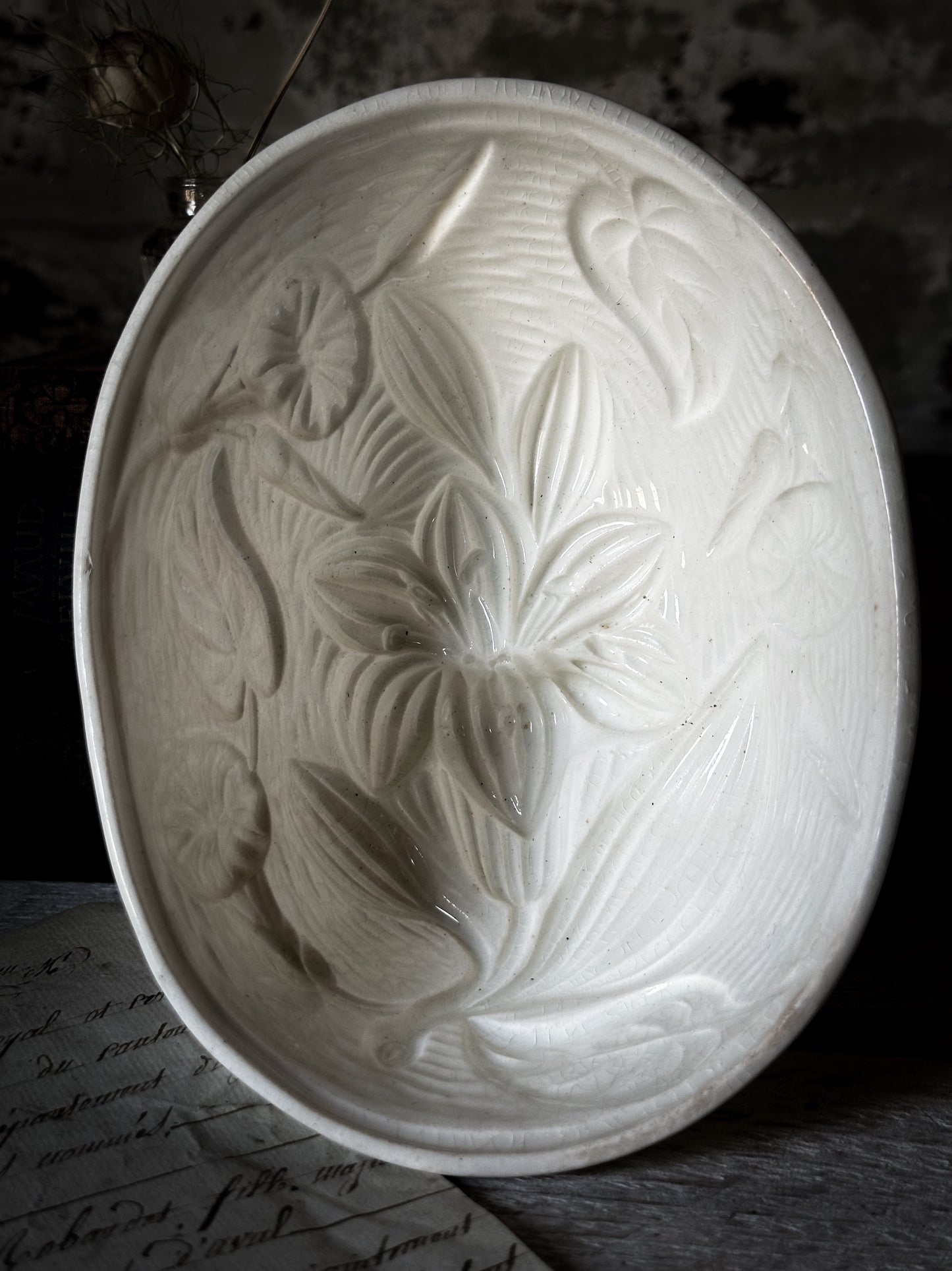 Antique Ironstone Wedgwood Lilly Jelly Mould