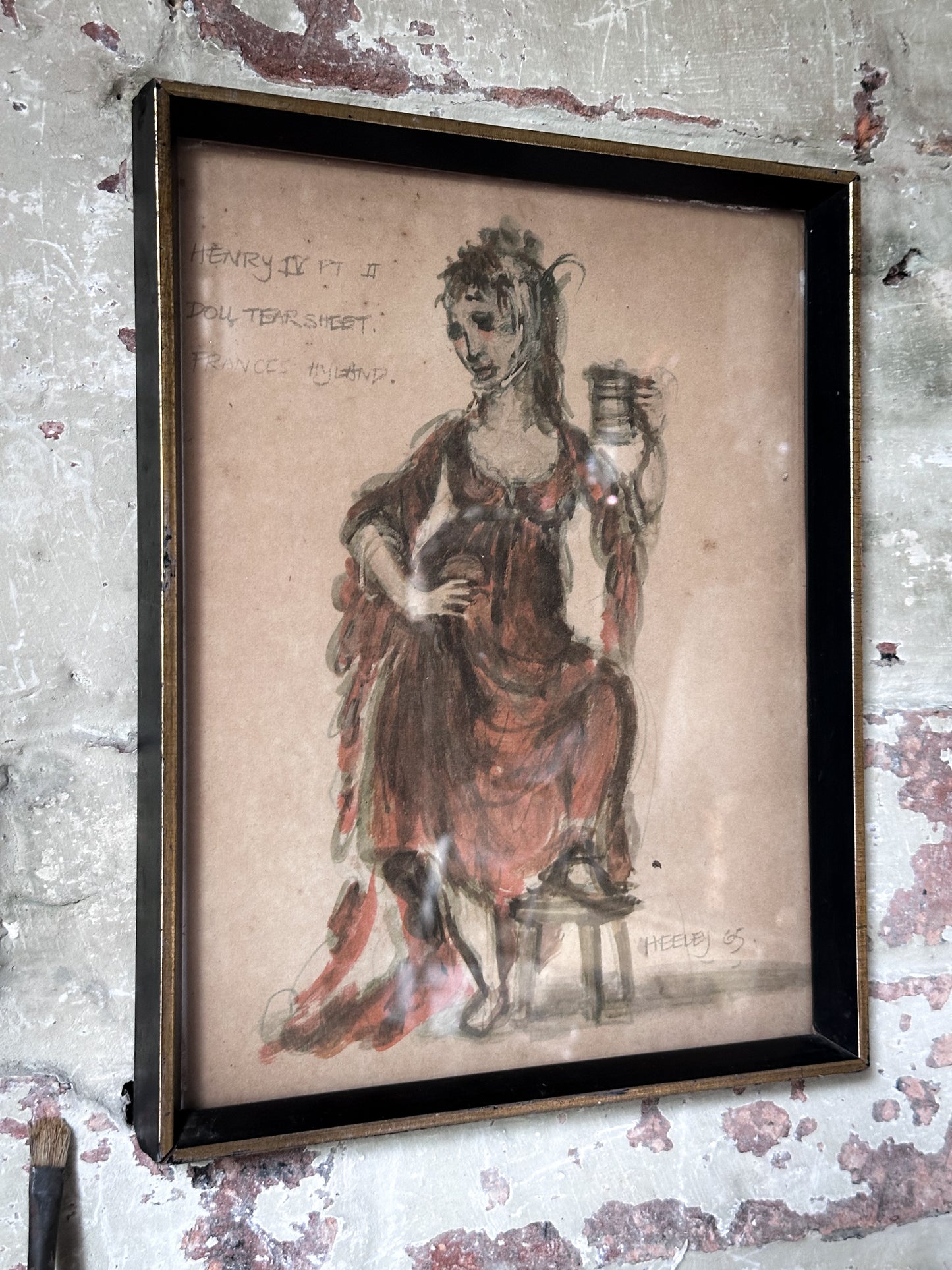 Vintage Shakespeare Festival Costume Design Print – Doll Tearsheet, Henry IV Part II, Frances Hyland, After Desmond Heeley (1965)