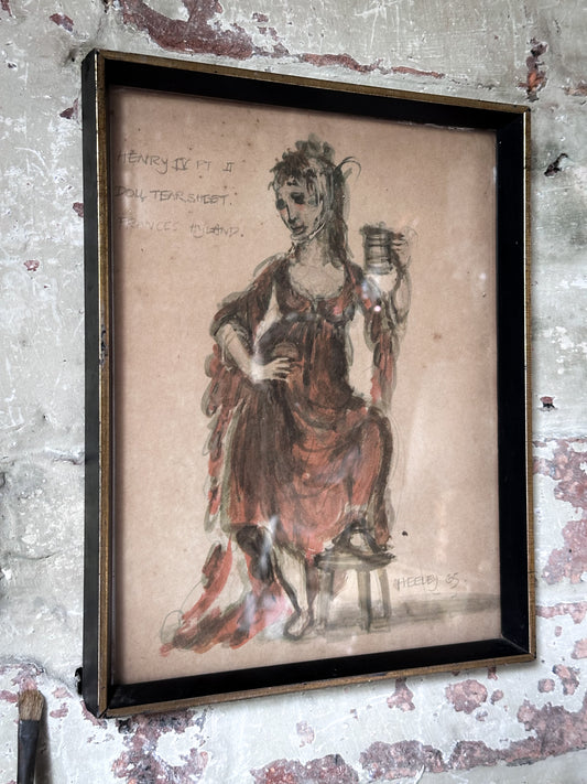 Vintage Shakespeare Festival Costume Design Print – Doll Tearsheet, Henry IV Part II, Frances Hyland, After Desmond Heeley (1965)