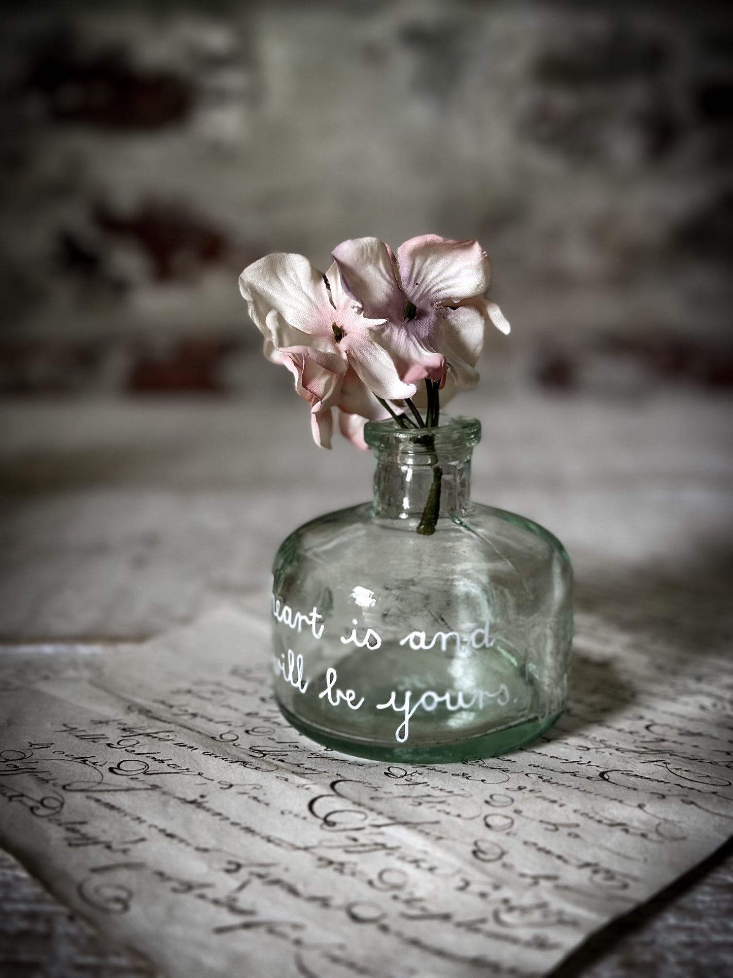 A Victorian Glass Ink Bottle Vase Gift for a Gardener