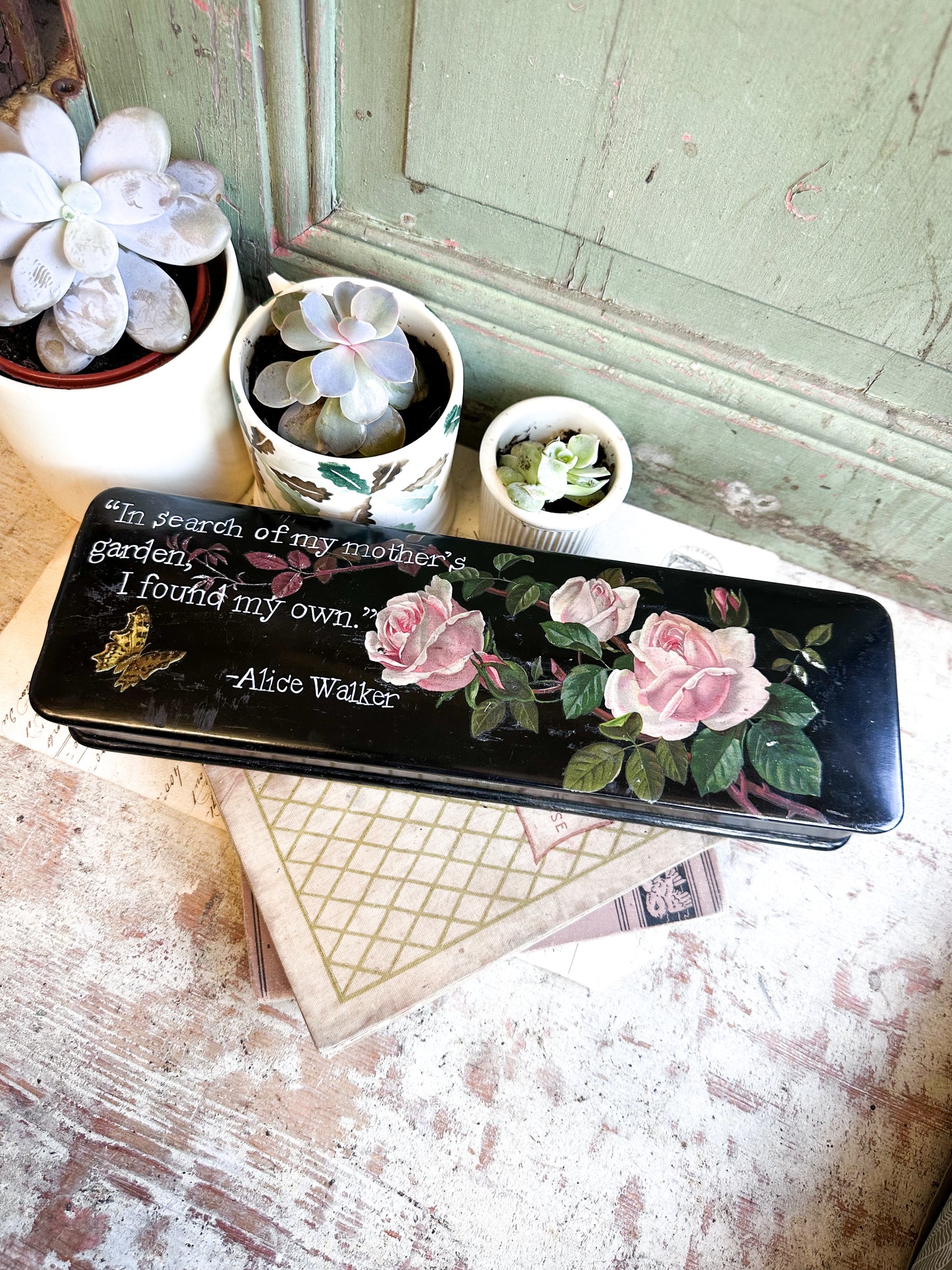 “In Search of My Mother’s Garden…” – Victorian Lacquered Glove Box