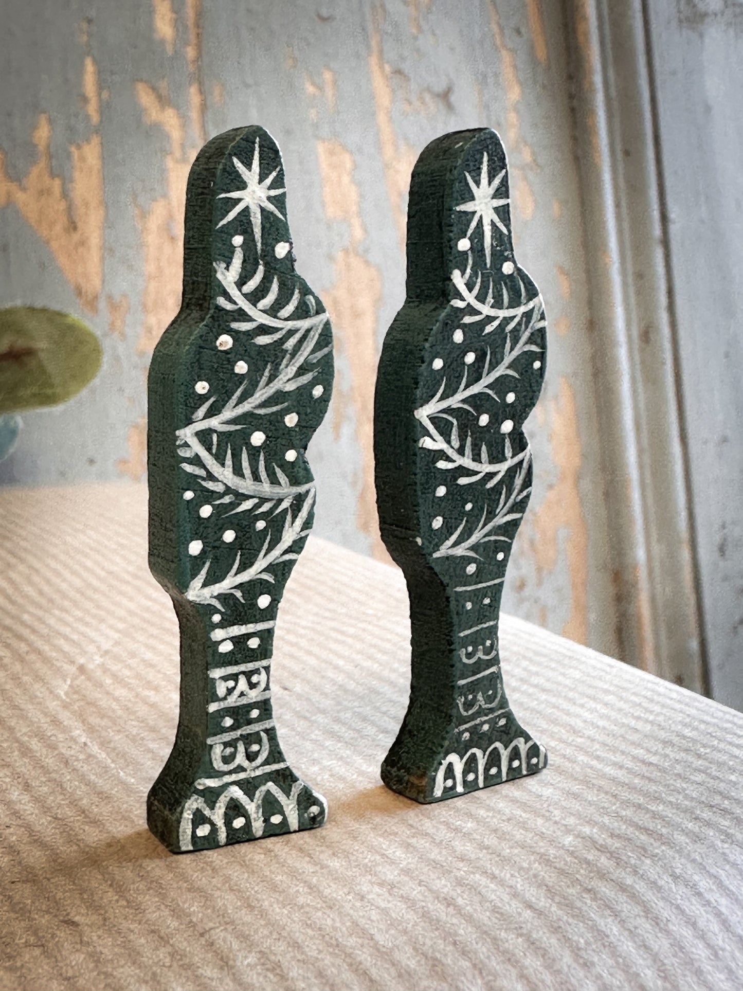 A Vintage German Reworked Erzgebirge Tree For A Christmas Putz Village