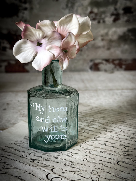 A Victorian Glass Ink Bottle Vase Gift for a Gardener