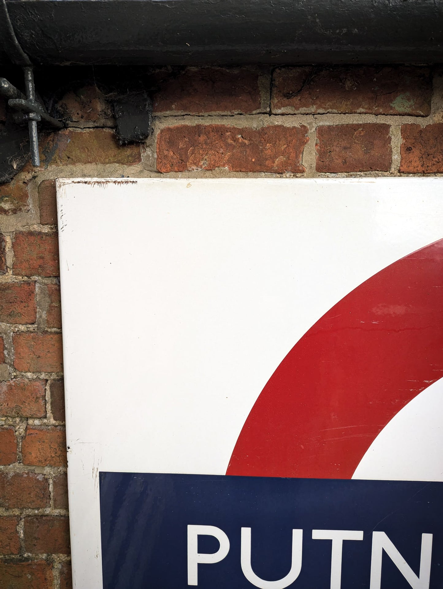 An Original London Underground Enamel Platform Station sign Putney Bridge