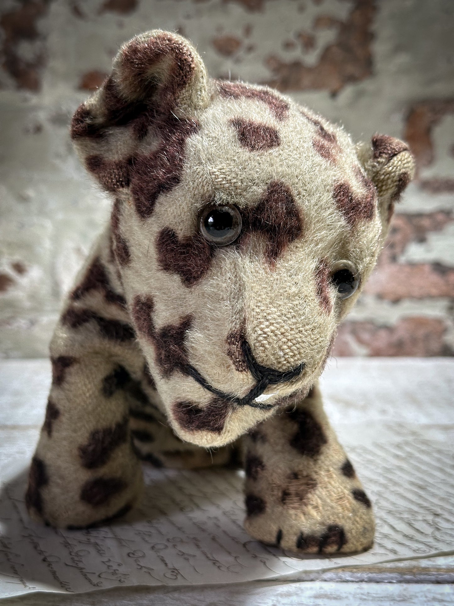 Antique Mohair Toy Leopard