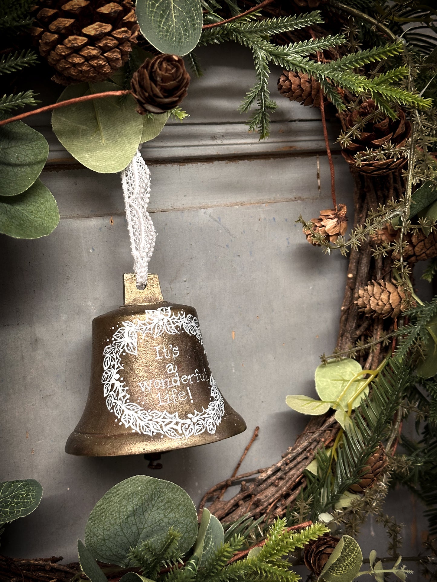 An Antique Brass Ship’s Bell With Christmas Quote