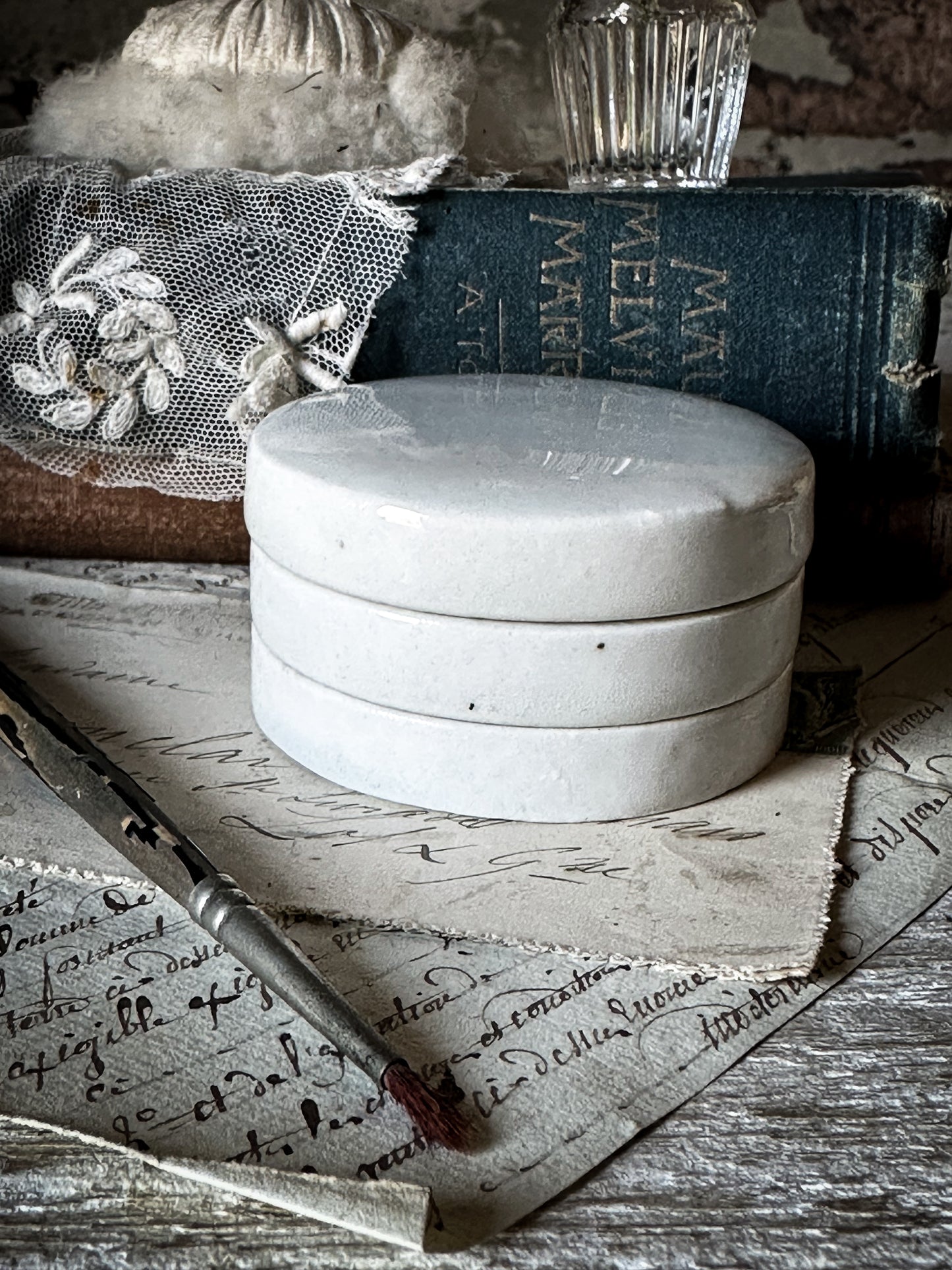 Porcelain Victorian Artist’s Stacking Paint Palette by J. Halden & Co.