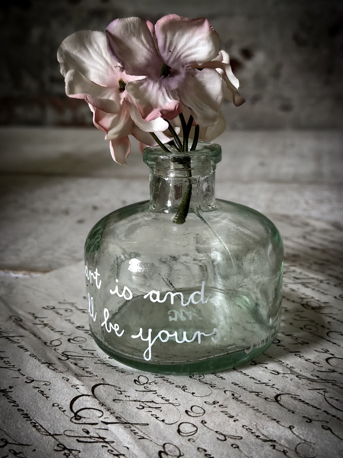 A Victorian Glass Ink Bottle Vase Gift for a Gardener